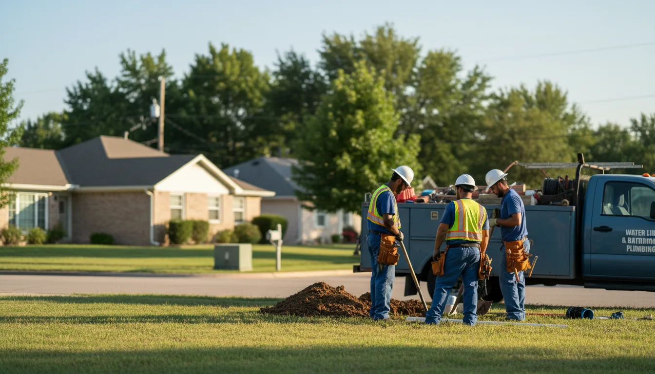 Residential water line and bathroom plumbing service in Potts Grove, PA